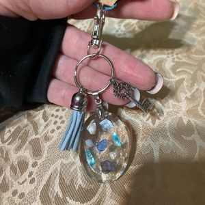 🌺🌺Reflective Ocean Stone Purse Charm and Keychain